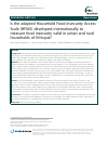 Scholarly article on topic 'Is the adapted Household Food Insecurity Access Scale (HFIAS) developed internationally to measure food insecurity valid in urban and rural households of Ethiopia?'