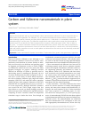 Scholarly article on topic 'Carbon and fullerene nanomaterials in plant system'