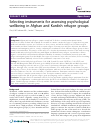 Scholarly article on topic 'Selecting instruments for assessing psychological wellbeing in Afghan and Kurdish refugee groups'