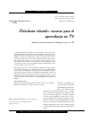 Scholarly article on topic '«Telediario infantil»: recurso para el aprendizaje en TV'
