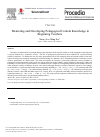Scholarly article on topic 'Mentoring and Developing Pedagogical Content Knowledge in Beginning Teachers'