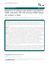 Scholarly article on topic 'Experience of violence and adverse reproductive health outcomes, HIV risks among mobile female sex workers in India'