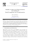 Scholarly article on topic 'Modular Architectural Representation and Analysis of Fault Propagation and Transformation'