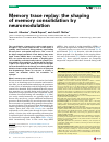 Scholarly article on topic 'Memory trace replay: the shaping of memory consolidation by neuromodulation'