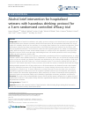 Scholarly article on topic 'Alcohol brief intervention for hospitalized veterans with hazardous drinking: protocol for a 3-arm randomized controlled efficacy trial'