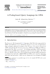 Scholarly article on topic 'A Prolog-based Query Language for OWL'