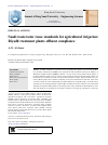 Scholarly article on topic 'Saudi wastewater reuse standards for agricultural irrigation: Riyadh treatment plants effluent compliance'