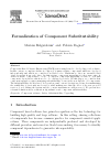 Scholarly article on topic 'Formalization of Component Substitutability'