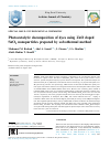 Scholarly article on topic 'Photocatalytic decomposition of dyes using ZnO doped SnO2 nanoparticles prepared by solvothermal method'