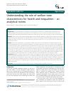 Scholarly article on topic 'Understanding the role of welfare state characteristics for health and inequalities – an analytical review'