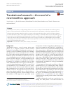 Scholarly article on topic 'Translational research—the need of a new bioethics approach'