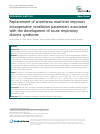 Scholarly article on topic 'Replacement of anesthesia machines improves intraoperative ventilation parameters associated with the development of acute respiratory distress syndrome'