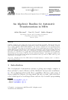 Scholarly article on topic 'An Algebraic Baseline for Automatic Transformations in MDA'