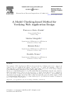 Scholarly article on topic 'A Model Checking-based Method for Verifying Web Application Design'