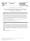 Scholarly article on topic 'Iranian Students’ Beliefs and Motivations towards English'