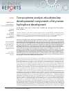 Scholarly article on topic 'Transcriptome analysis elucidates key developmental components of bryozoan lophophore development'