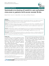 Scholarly article on topic 'Systematic monitoring of needs for care and global outcomes in patients with severe mental illness.'