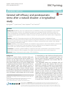 Scholarly article on topic 'General self-efficacy and posttraumatic stress after a natural disaster: a longitudinal study'