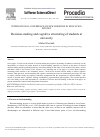 Scholarly article on topic 'Decision-making and Cognitive Structuring of Students at University'