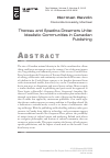 Scholarly article on topic 'Thoreau and Spadina Dreamers Unite: Idealistic Communities in Canadian Publishing'