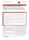 Scholarly article on topic 'Spatial accessibility of primary health care utilising the two step floating catchment area method: an assessment of recent improvements'
