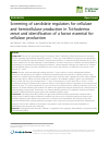 Scholarly article on topic 'Screening of candidate regulators for cellulase and hemicellulase production in Trichoderma reesei and identification of a factor essential for cellulase production'