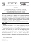 Scholarly article on topic 'What is Mobile Learning? Challenges and Capabilities'