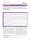 Scholarly article on topic 'A systematic review of the effect of pre-test rest duration on toe and ankle systolic blood pressure measurements'