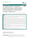 Scholarly article on topic 'The MAM’Out project: a randomized controlled trial to assess multiannual and seasonal cash transfers for the prevention of acute malnutrition in children under 36 months in Burkina Faso'