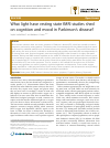 Scholarly article on topic 'What light have resting state fMRI studies shed on cognition and mood in Parkinson’s disease?'