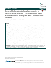 Scholarly article on topic 'Sense of belonging to local community in small-to-medium sized Canadian urban areas: a comparison of immigrant and Canadian-born residents'