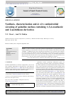 Scholarly article on topic 'Synthesis, characterization and in vitro antimicrobial screening of quinoline nucleus containing 1,3,4-oxadiazole and 2-azetidinone derivatives'