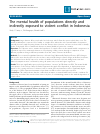 Scholarly article on topic 'The mental health of populations directly and indirectly exposed to violent conflict in Indonesia'