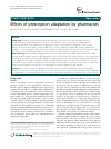 Scholarly article on topic 'Effects of prescription adaptation by pharmacists'