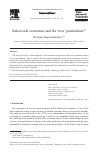 Scholarly article on topic 'Behavioral economics and the ‘new’ paternalism1'