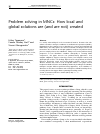 Scholarly article on topic 'Problem solving in MNCs: How local and global solutions are (and are not) created'