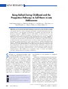 Scholarly article on topic 'Being Bullied During Childhood and the Prospective Pathways to Self-Harm in Late Adolescence'