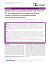 Scholarly article on topic 'Quality of life as measured by the short-form 36 (SF-36) questionnaire in patients with early systemic sclerosis and undifferentiated connective tissue disease'