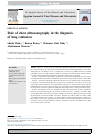 Scholarly article on topic 'Role of chest ultrasonography in the diagnosis of lung contusion'