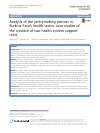 Scholarly article on topic 'Analysis of the policymaking process in Burkina Faso’s health sector: case studies of the creation of two health system support units'