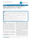Scholarly article on topic 'Understanding effects of armed conflict on health outcomes: the case of Nepal'