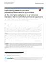 Scholarly article on topic 'Establishing research priorities for malaria elimination in the context of the emergency response to artemisinin resistance framework-the Cambodian approach'