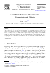 Scholarly article on topic 'Countable Lawvere Theories and Computational Effects'