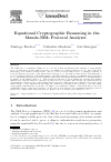 Scholarly article on topic 'Equational Cryptographic Reasoning in the Maude-NRL Protocol Analyzer'