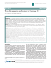 Scholarly article on topic 'The chiropractic profession in Norway 2011'