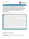 Scholarly article on topic 'Assessment of respiratory system compliance with electrical impedance tomography using a positive end-expiratory pressure wave maneuver during pressure support ventilation: a pilot clinical study'