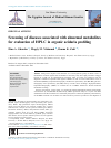 Scholarly article on topic 'Screening of diseases associated with abnormal metabolites for evaluation of HPLC in organic aciduria profiling'