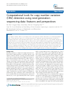 Scholarly article on topic 'Computational tools for copy number variation (CNV) detection using next-generation sequencing data: features and perspectives'