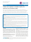 Scholarly article on topic 'Critical care capacity in Canada: results of a national cross-sectional study'