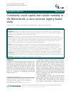 Scholarly article on topic 'Community social capital and suicide mortality in the Netherlands: a cross-sectional registry-based study'
